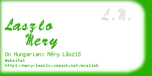 laszlo mery business card