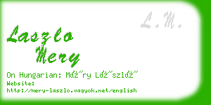 laszlo mery business card